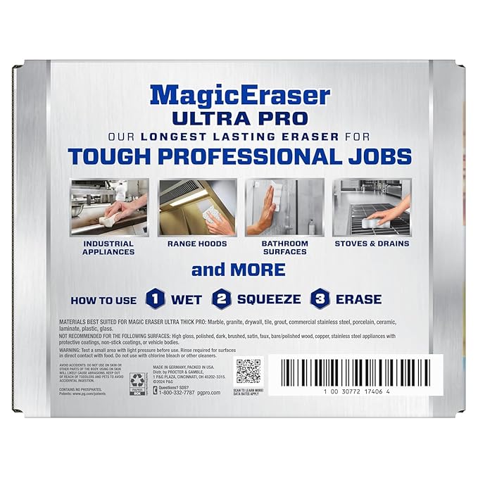 P&G Professional Mr. Clean Magic Eraser, Multi-Purpose Cleaner, 26 Count, Cleaning Sponge, Commercial Cleaning Supply, Commercial Grease Cleaner