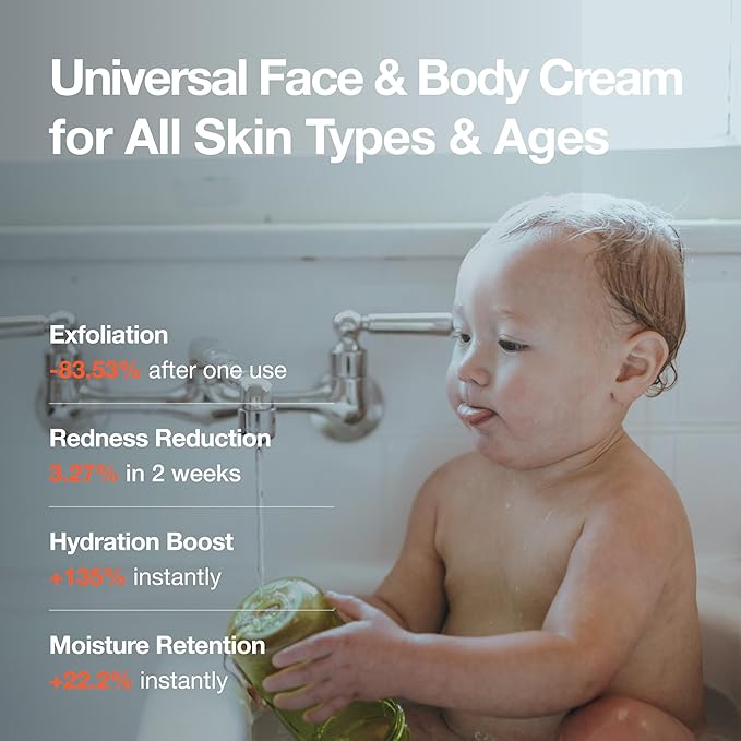 CREAM & LOTION – Organic Korean 2‑in‑1 Baby Face & Body Lotion, Gentle Deep Moisturizer with Vitamin C for Sensitive Skin, Soothing Hydration (7.1 fl oz / 210 g)