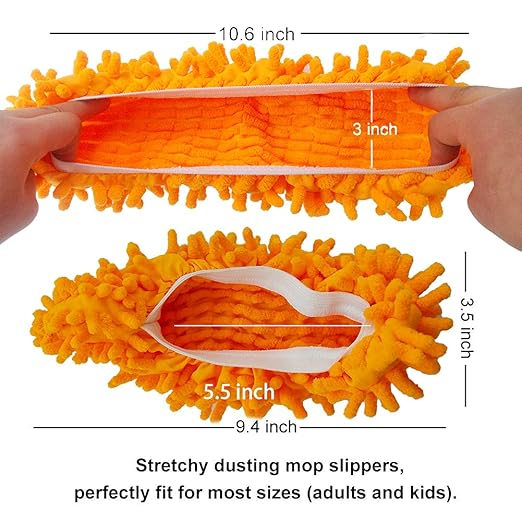 10 PCS 5 Pairs Dust Duster Mop Slippers Shoes Cover, Multi Function Washable Microfiber Foot Socks Floor Cleaning Shoes Cover for House Kitchen Office