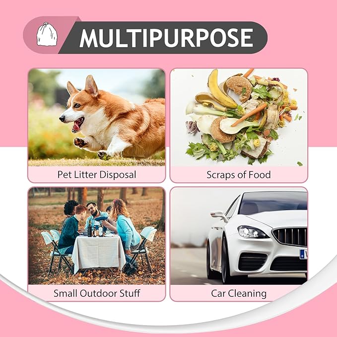 1.2 Gallon/330pcs Strong Trash Bags Colorful Clear Garbage Bags by Teivio, Bathroom Trash Can Bin Liners, Small Plastic Bags for home office kitchen, Multicolor