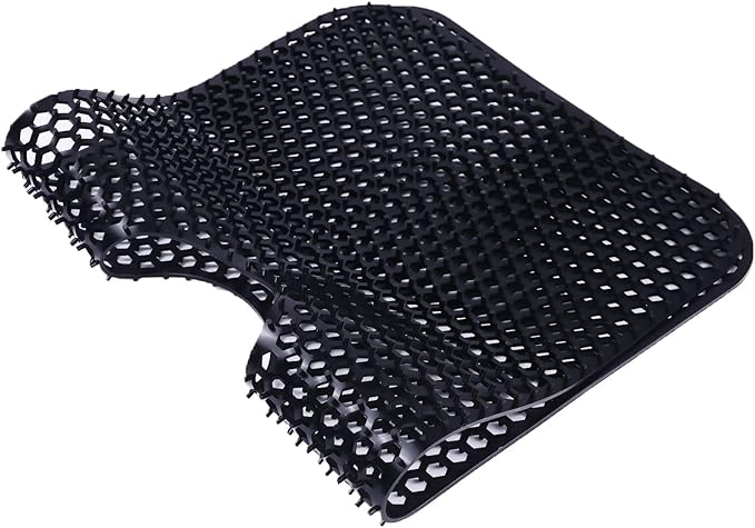 LONGFITE Sink Protector Mat 24.8"x 13" Silicone Farmhouse Kitchen Single Sink Mat Draining Heat Proof Mat with Center Drain
