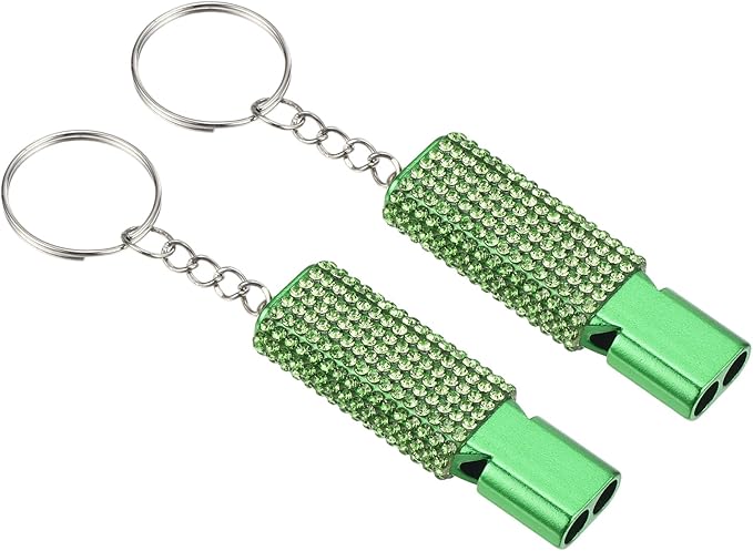 PATIKIL Emergency Whistle with Keychain, Bling Safety Survival Whistles Rescue Signaling Loud for Outdoor Camping Hiking Boating Hunting Fishing