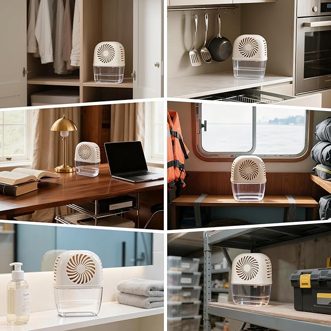 pack of 4, humidity absorber Refills Tablets, 15.9oz-4"H×1.6"W mini dehumidifier Tablets – Moisture Absorber Prevents Excess Moisture And Fragrance Free