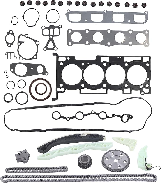 1set 2.4L G4KG Engine Rebuild Kit - Timing Chain Kit / HS26321PT Engine Overhaul Gasket Set Replacement for ILOAD IMAX 2.4L G4KG