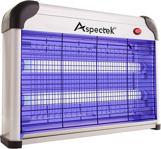 Aspectek 20W Electric Indoor Bug Zapper, Mosquito, Moth, Wasp, Insect Killer, Fly Zapper, Bug Lamp Light for Home, Restaurant, Office Use with Protection Mesh Film. Efficient & Effective