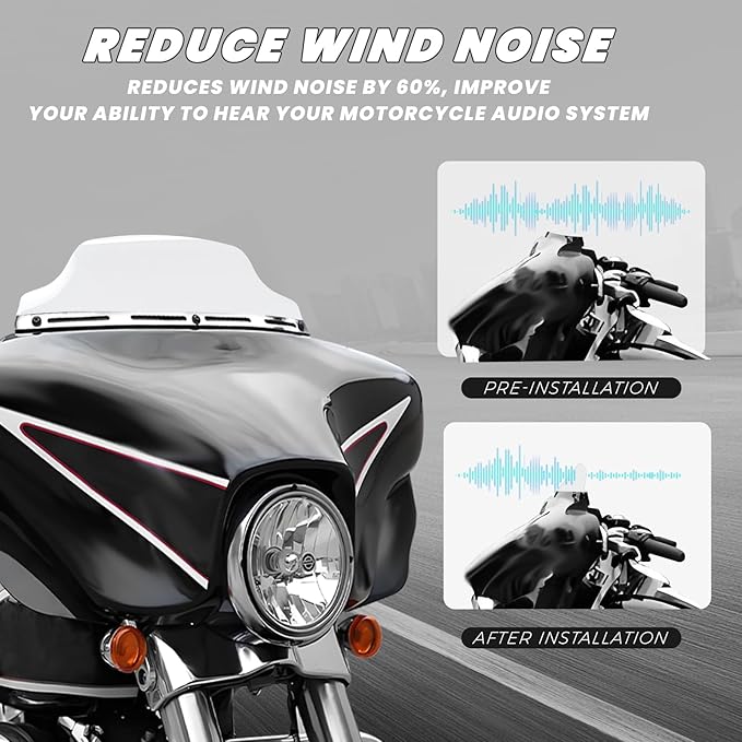Clear 7" Windshield Windscreen Compatible for Harley Davidson Touring Electra Glide Street Glide 2014 2015 2016 2017 2018 2019 2020 2021 2022