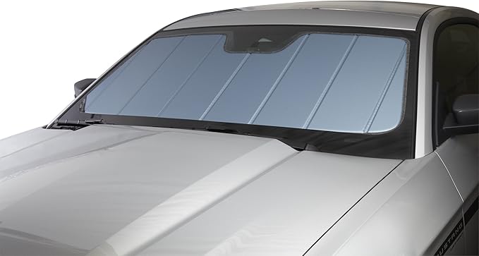 Covercraft UVS100 Custom Windshield Sunscreen for 2018-2023 Toyota Tacoma (w/o GoPro Mounted to Windshield) - Blue Metallic