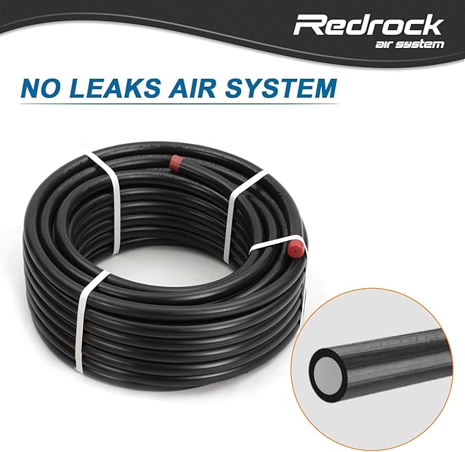 3/4" x 100 feet Shop Air Line Kit Compressed Air Piping System, HDPE Aluminum Tubing Air Compressor Hose kit for Garage, Rapid Air System Leak-Proof Easy to Install 200PSI ASTM F1282 Black