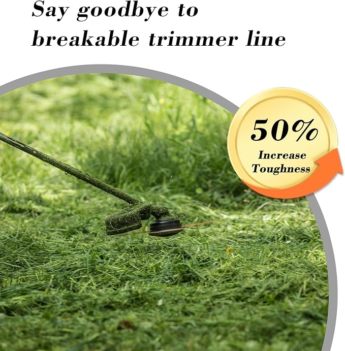 Cluparis 305-Feet Super Heavy Duty Trimmer Line .105-Inch-by-1-Pound Twist Pro Trimmer Line Bulk 3-Component Tri-Extrusion Weed Eater String with Super Line Cutter