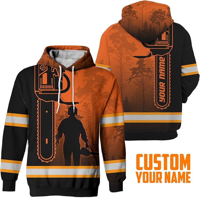 Matedecor High Visibility Hi Vis Hoodie for Men - Jobs Collection Custom Name Class 3 Reflective Safety Workwear