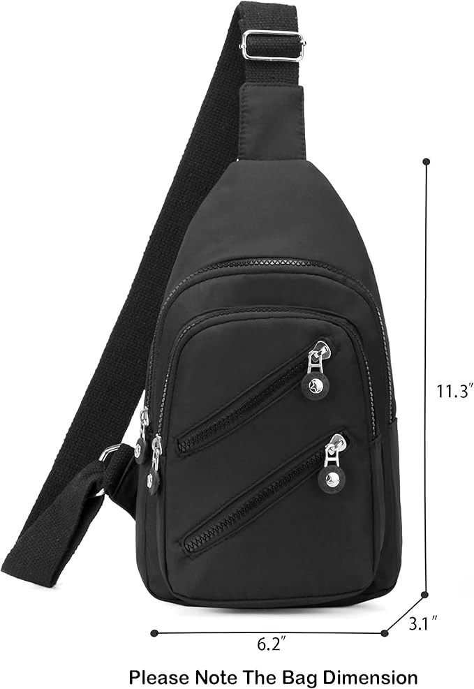 Sling Bag Crossbody Sling Backpack for Women, Small Chest Bag Daypack Fanny Pack Cross Body Bag for Outdoors Hiking Traveling