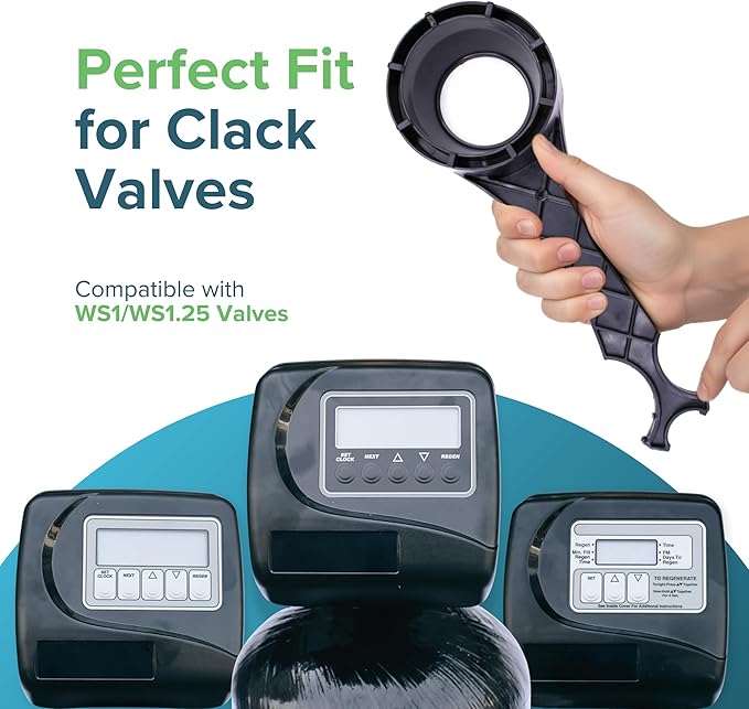 Better Home Water - Genuine OEM Clack V3193-02 Water Softener Repair Wrench. 4 in 1 Clack Rebuild Tool Required for Service on 1" or 1-1/4" WS1 and Backwashing Valves.