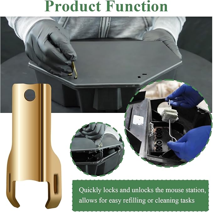 10 Pcs Metal Mouse Station Key Replacement, Fit for Bell Labs Protecta RTU, LP, Sidekick, Sidewinder, Mouse Ba it Stations & Protecta Monitors, in Home & Commercial Environment