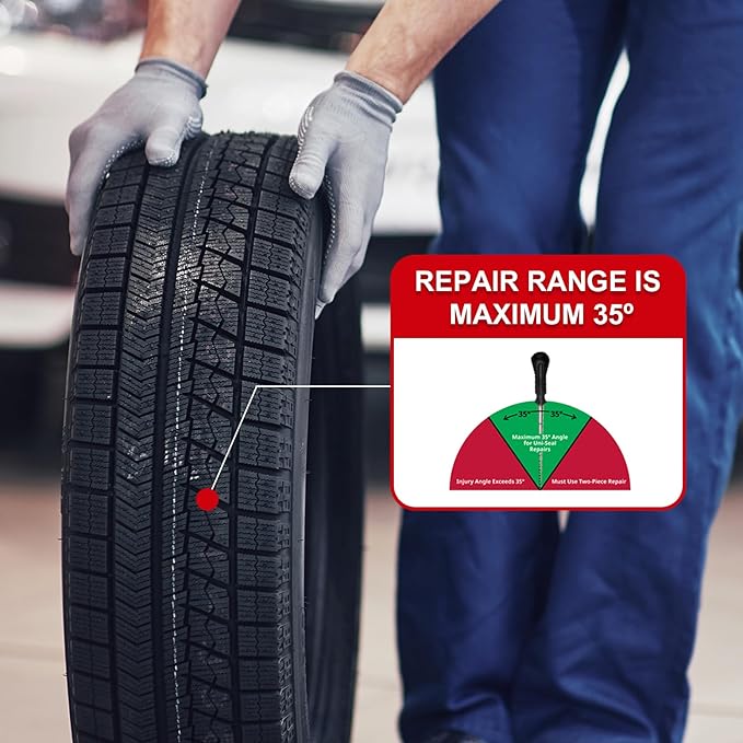 SUNSOUL 24pcs Combination Repair Unit,Tire Repair Patch Plug 0.18” x 1.38”, Tire Patch Plug Kit,Mushroom Tire Plug Patch for Car Motorcycle Truck Bus