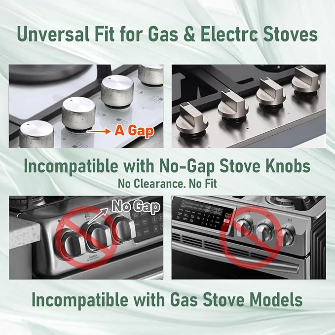 Stove knob Safety Covers for Child Upgraded Unlock Universal Size with Adult Two-Finger, Dual-Key Press Gas Stove Knob Locks Water Resistant Oil Resistant and High Temperature Resistant（5+1 Pack.）