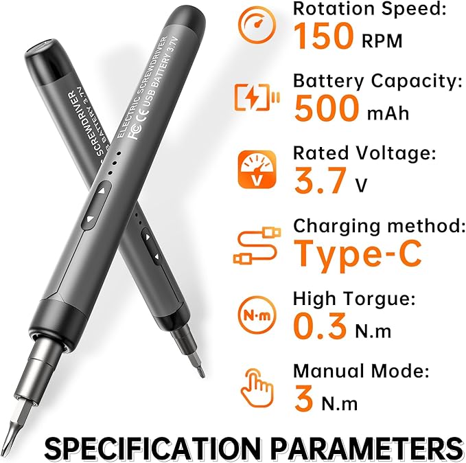 Mini Electric Screwdriver Set 88-IN-1: UnaMela Small Electric Screwdriver Cordless - 88 Precision Bits, LED Light, Magnetic Power Screwdriver Repair Tool Kit for PC RC Electronics