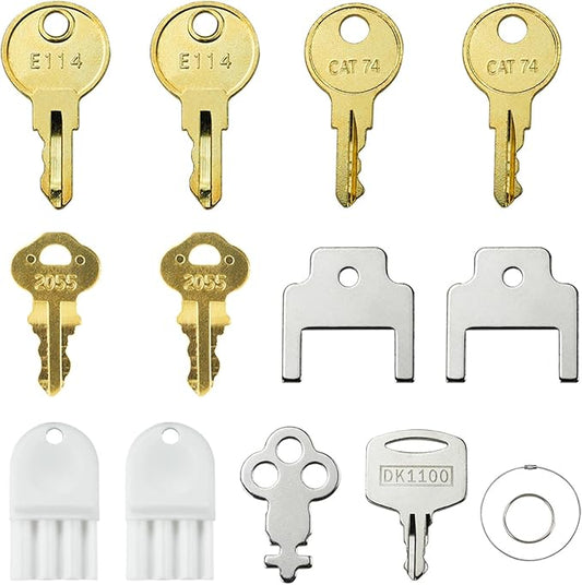 12 Pcs Paper Towel and Toilet Paper Dispenser Key Set for Waffle San Ja-mar Geo-rgia Pa-cific to-rk Kim-berly Cl-ark Bra-dley Soap Dispensers Universal Replacement Keys Bo-Brick Cat 74 E114 Key