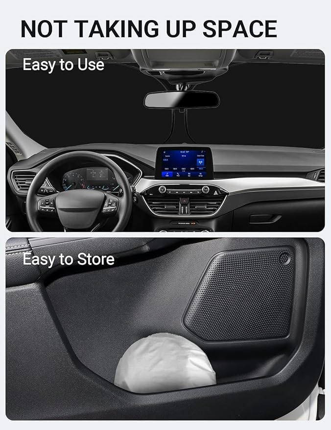 Proadsy for Ford Escape 2020-2024 2025 Windshield Sun Shade 4-Layer Foldable Front Sunshade Protector Sun Visor Blocks UV Rays Keep Car Cooler