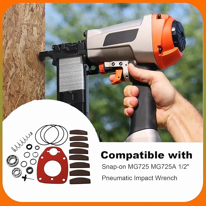 MG725 Tune Up Kit MG725A Repair Kit Compatible With Snap-on MG725 MG725A 1/2" Air Impact Wrench Replacement Part