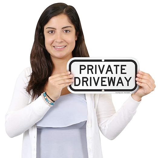 SmartSign "Private Driveway" Sign | 6" x 12" Aluminum, Made in USA