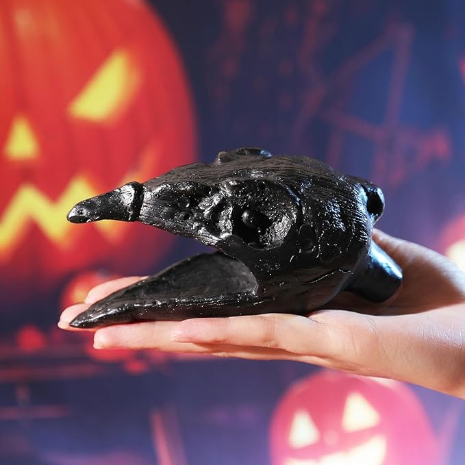 Aztec Crow Death Whistle - Loud Human-Like Scream - Ghost Scream Whistle for Halloween, Pranks, Decor, Self Defense - Wilderness Survival Whistle - Black