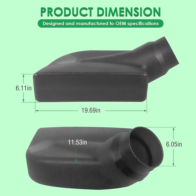 Yoursme 69861 Adapter for Mow-N-Vac 43830, 6-1187, 45-0577, 45-0578, 45-0567 Leaf Vacuum Bagger Deck, Universal Deck Boot Chute