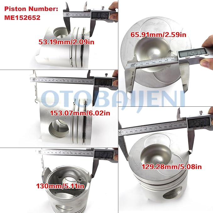 6D24 Engine Overhaul Rebuild Kit with Valve Kit for Mitsubishi 6D24 6D24T Engine for Kobelco SK450-6 SK480-6 for Kato HD1430 Excavator Engine Rebuild Repair Aftermarket Parts