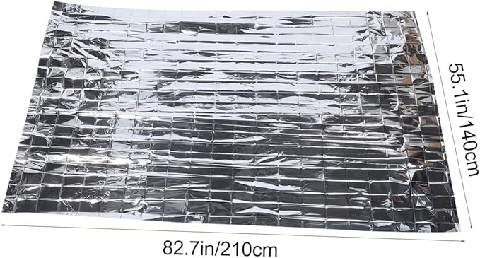 Mikinona 10Pcs Emergency Blanket Windproof Thermal Insulation Outdoor Warming Blanket for Camping Hiking and First Aid