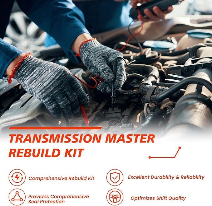 6L90 Transmission Master Rebuild Kit, Compatible with Escalade Suburban Yukon XL Silverado Express1500 2500 3500 2006-UP, Transmission Rebuild Overhaul Seals Set Replaces 6L90E 6L80 6L80E
