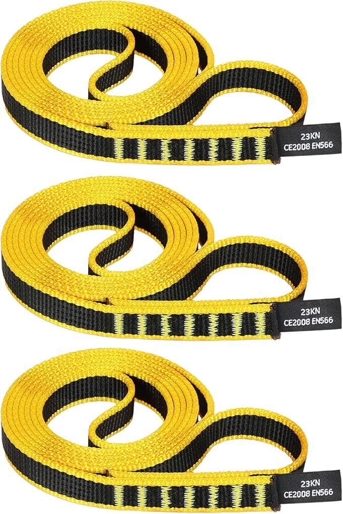 18mm Nylon Climbing Sling Runner 23KN CE2008/EN566 Certified - Webbing Straps for Outdoor Rock Climbing, Rappelling, Swing, Yoga Hammock etc