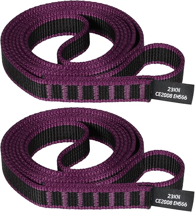 18mm Nylon Climbing Sling Runner 23KN CE2008/EN566 Certified - Webbing Straps for Outdoor Rock Climbing, Rappelling, Swing, Yoga Hammock etc