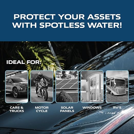 Spotless Water Systems - DIC-20, Simple Window, Solar Panel, RV & Car Wash System, Works for All Vehicles, Motorcycles, Bikes, Boats, Planes, Yachts, Towel Drying Eliminated