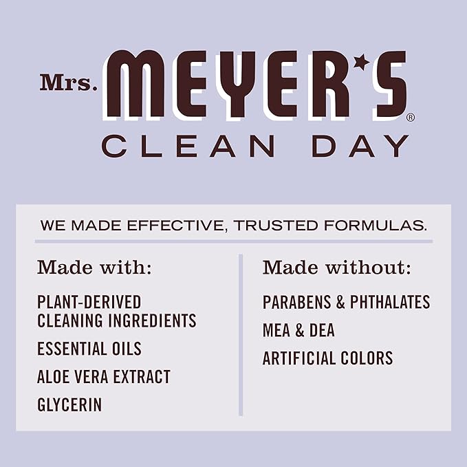 MRS. MEYER'S CLEAN DAY Liquid Dish Soap, Lavender Scent, 16 Ounce Bottle