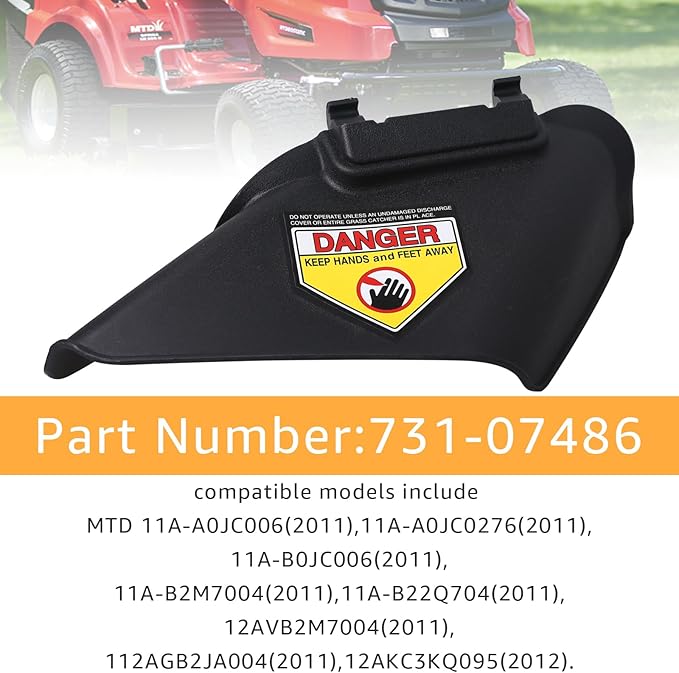 731-07486 Side Discharge Slot MTD 21 inch Deck Sliding Mower, suitable for most manual mowers, compatible with Craftsman Columbia Huskee Troy Bilt Yard Man MTD and TB110, TB130, TB240 series mowers