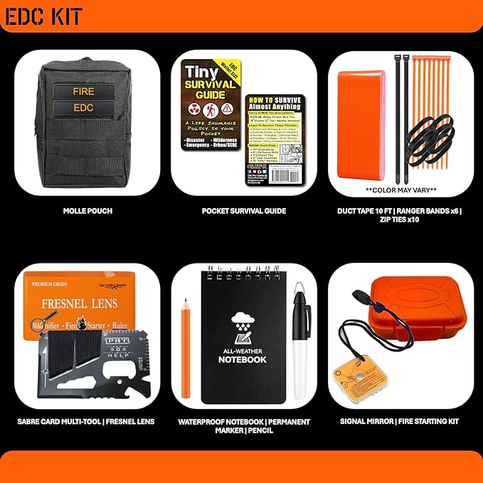 72 Hour Survival Kit - 291 Pieces Survival Gear and Supplies - 45L Go Bag Emergency Backpack, First Aid, Water Filter, Tools, Tent, Camping Essentials, Emergency Preparedness - The Alpha