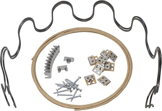 House2Home 31" Couch Spring Repair Kit to Fix Sofa Support for Sagging Cushions - Includes 2pk of Springs, Upholstery Spring Clips, Seat Spring Stay Wire, Screws, and Installation Instructions