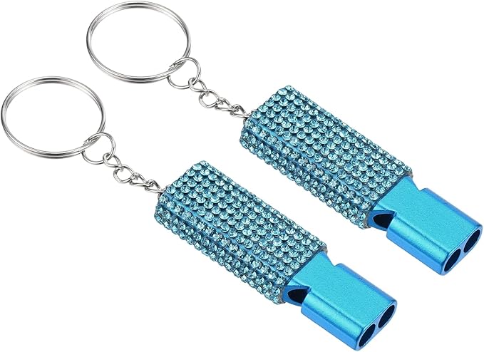 PATIKIL Emergency Whistle with Keychain, Bling Safety Survival Whistles Rescue Signaling Loud for Outdoor Camping Hiking Boating Hunting Fishing