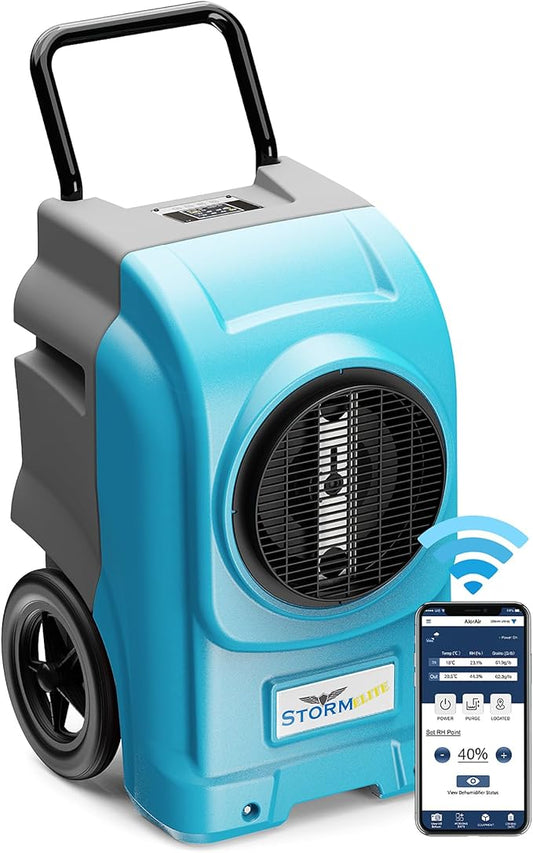 AlorAir 270 Pints Commercial Dehumidifiers Smart Wi-Fi with Pump, Up to 3,000 Sq.Ft Coverage for Large Room or Basements, Industrial Dehumidifier with Drain Hose, 5 Years Limited Warranty