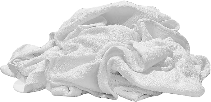 White Terry Bar Mop Towels 40 Pcs (Approx) - 100% Cotton Ultra-Absorbent Cleaning Rags, Perfect Washable Kitchen Rags for Bars, Restaurants & Home - Multipurpose (5 lbs. Box)