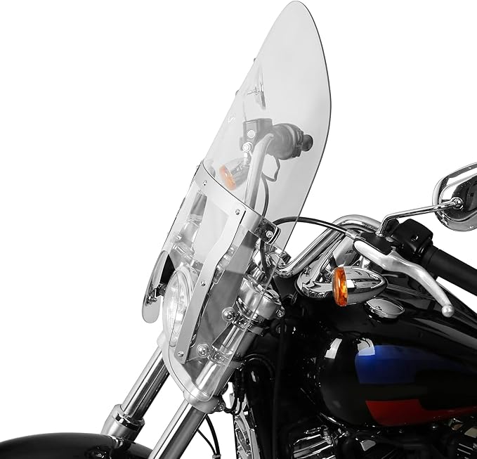 Green-L 19" Windshield & 49mm Clamps Fit for Harley Softail 2020-2024 Street Bob 2018-2023 Low Rider 2014-2020 Motorcycle Windscreen