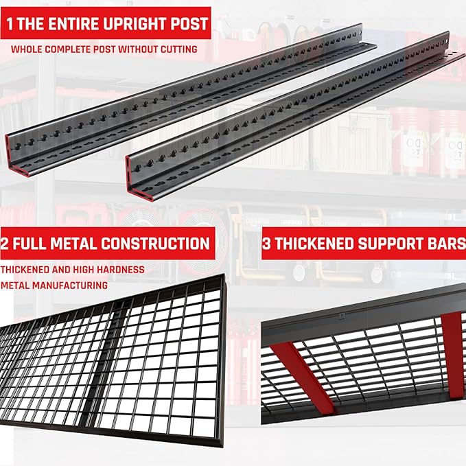 67" Wide Garage Shelving Unit, 30" D Heavy Duty Garage Storage Shelves,3500 LBS Capacity, Industrial Adjustable Shelves for Basement,Kitchen,Warehouse, 2 Pack
