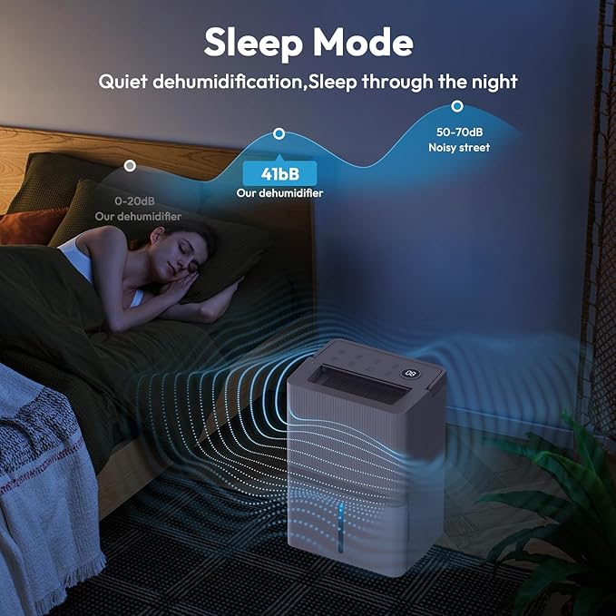 5000 Sq.Ft Dehumidifier for Basement and Home, 75 Pint Most Efficient Energy Star 2025 Dehumidifier with Drain Hose, Smart Humidity Control, 24H-Timer, for Bedroom, Bathroom, Large Room