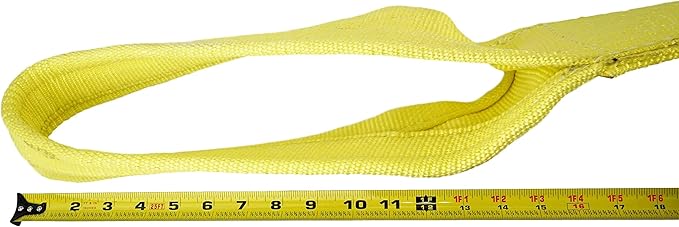 DD Sling. Multiple Sizes in Listing! (USA Made) 6" x 8', 2 Ply, Nylon Lifting Slings, Eye & Eye, Heavy Duty, 16,300 lbs Vert, 13,000 Choker, 32,600 Basket (USA Nylon) (6" x 8')