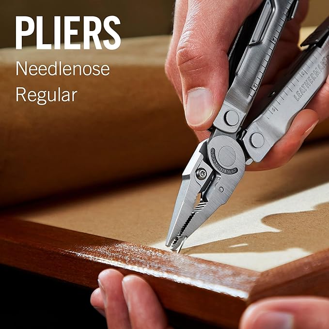 LEATHERMAN, Rebar Multitool with Premium Replaceable Wire Cutters and Saw, Stainless Steel