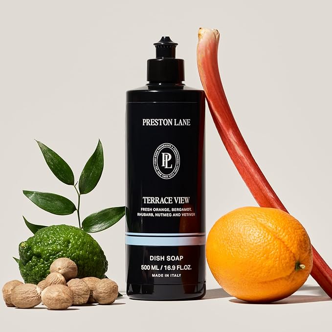 Preston Lane Dish Soap, Clean Ingredients, Tough on Grease & Residue, Safe for People & Pets