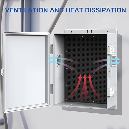 Electrical Box, Outdoor Electrical Junction Box IP65 Waterproof ABS Plastic Enclosure Project Box with Internal Mounting Panel Hinged Lid (15.7"x11"x4.1")