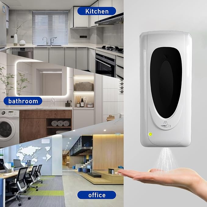 Automatic Hand Sanitizer Dispenser Wall Mount, Liquid Hand Sanitizer Spray Dispenser, 33oz/1000ml Touchless Hand Soap Dispenser for Commercial Industrial Hospitals Office Public