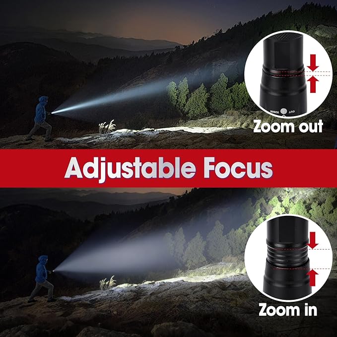 7 Pack Flashlights High Lumens, Tactical Flashlight with 5 Modes, Waterproof Zoomable LED Flashlights for Home, Small Flashlight for Camping Home Emergencies, Hunting Camping Essentials