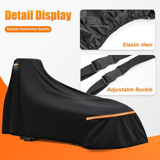 Heavy Duty Tractor Cover Waterproof 600D Oxford – Fits John Deere, Kubota, Mahindra, New Holland, Massey Ferguson Compact Tractors – All Weather Protection with Storage Bag