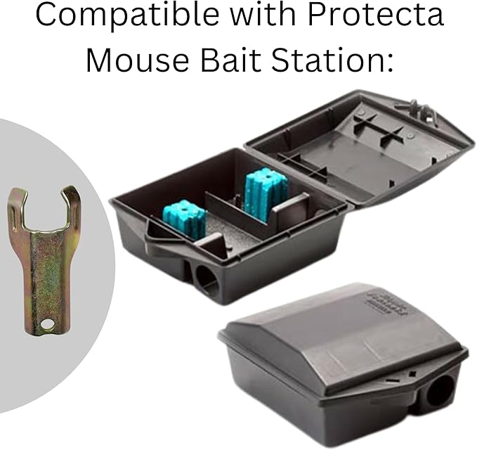 Replacement Key for Bell Labs Protecta Bait Stations - Compatible with Protecta RTU, LP, Sidekick, Sidewinder, Mouse Bait Stations and Pest Monitors - Comes with Robby’s Cloud Keychain (4 Pack)